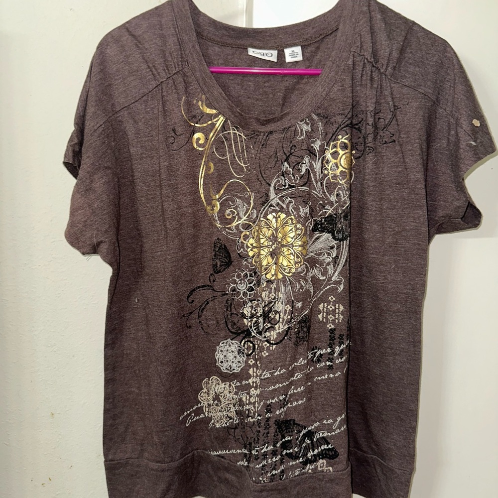 Brown Graphic Short Sleeve Tee
